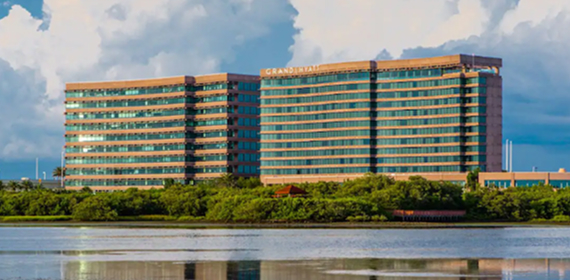 Exterior photograph of the Grand Hyatt Hotel in Tampa Bay, Florida